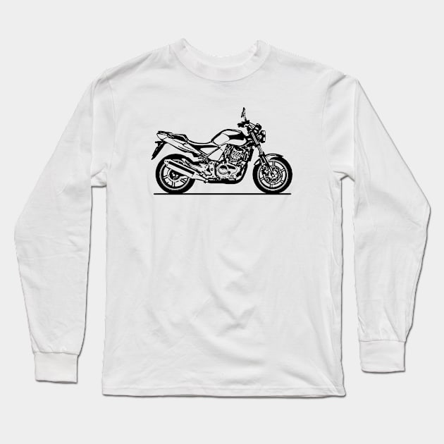 CBF500 Motorcycle Sketch Art Long Sleeve T-Shirt by DemangDesign